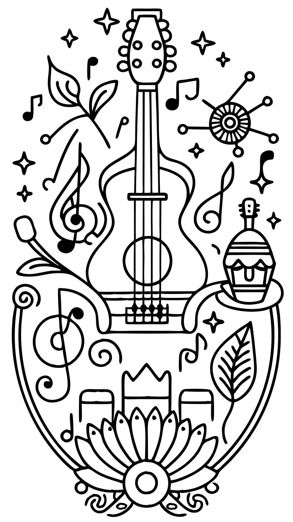 coloriage adulte musique